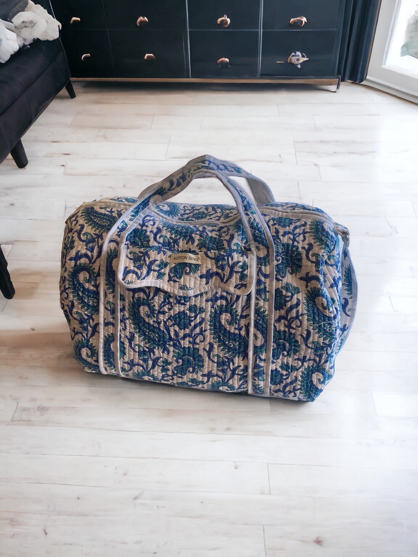 Azure Moiré - Weekender Duffel Bag